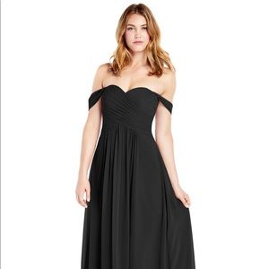 Azazie black bridesmaid dress